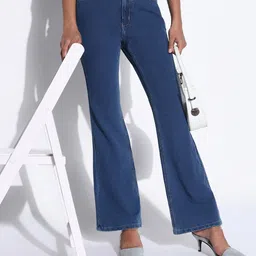 Showoff Women Comfort Bootcut Mid-Rise Clean Look Stretchable Jeans-picture-49