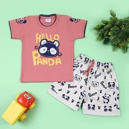 V-Mart Infants Printed Pure Cotton T-shirt With Shorts-image-91