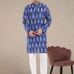Moda Rapido Men Ethnic Printed Regular Pure Cotton Kurta with Pyjamas-image-95
