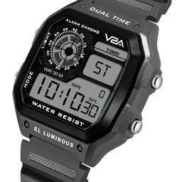 V2A Men Dial & Wrap Around Straps Digital Watch V2A-1299-Grey-0 image 2