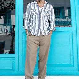 Campus Sutra Comfort Abstract Printed Spread Collar Casual Cotton Shirt-picture-28