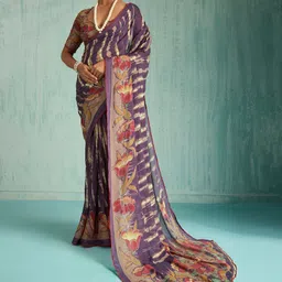 KALINI Floral Sequinned Kota Saree-image-36