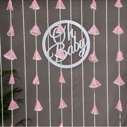 RR Crafts Pink & White Gota Torans Festive Decor-39