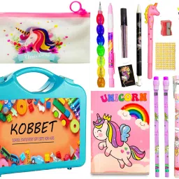 Unicorn Stationery Set for Girls Return for Birthday Parties for Kids Stationery with Suitcase All Stationery Party Favor Return Gift Set Art Plastic Pencil Box-image-20