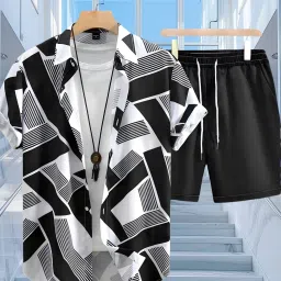 Men Night Suit Set Black Printed, Floral Print-picture-14
