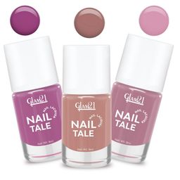 GLAM21 Set of 3 Nail Tale Quick Dry Nail Paint 9 ml each - Shades 43+44+45-26