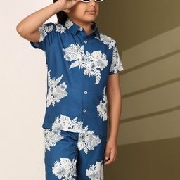 Enciger Printed Short Sleeves Shirt & Shorts Clothing Set-image-19