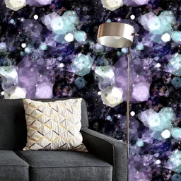 ArtzFolio Printed UV-Resistant Anti-Bacterial Dark Shiny Bubbles Peel & Stick Wallpaper-image-16