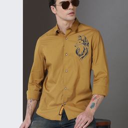MaverIQ Men Slim Fit Graphic Printed Spread Collar Cotton Casual Shirt-picture-29