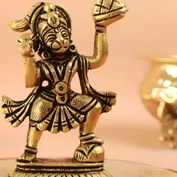 The Spiritual Living Gold-Toned Hanuman Ji Religious Idol Showpiece-image-94