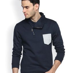 Campus Sutra Navy Sweatshirt-image-16