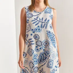 BIANCO LUCCI Ethnic Motifs Print A-Line Dress-image-96