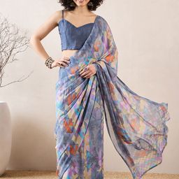 Anouk Rustic Poly Chiffon Ready to Wear Dabu Saree-49