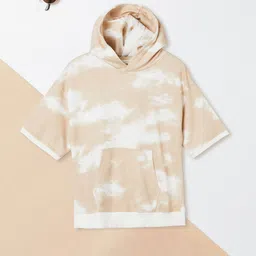 max Boys Dyed Hooded Pure Cotton T-shirt-image-93