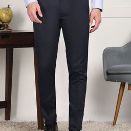 FUBAR Men Slim Fit Textured Pleated Trousers-picture-18