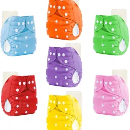 Reusable Baby Cotton Cloth Diapers Multicolor, Pack of 2-image-25