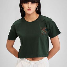 SPYKAR Women Applique Boxy T-shirt-picture-8