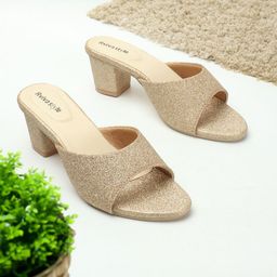 AVIVASTYLE Textured Block Peep Toes-1
