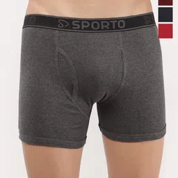 Sporto by Macho Pack Of 4 Mid-Rise Long Trunks-picture-29