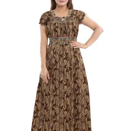 CINCO Women Printed Maxi Nightdress-picture-12
