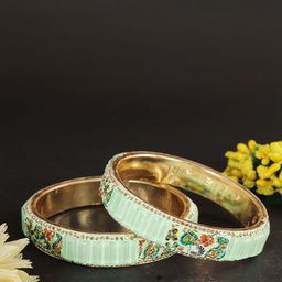 ZULKA Set of 2 Cubic Zirconia-Studded Bangles-image-94