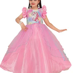 BAESD Embellished Flutter Sleeves  gown Dress-image-41