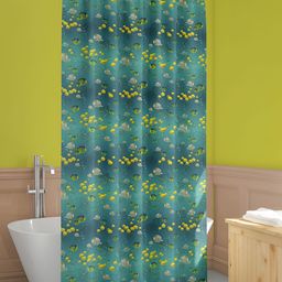 ArtzFolio Green & Yellow Fish Printed Waterproof Shower Curtains-image-124