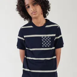 One Friday Boys Striped Pockets T-shirt-image-49