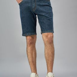 STUDIO NEXX Men Washed Loose Fit Mid-Rise Denim Shorts-image-95