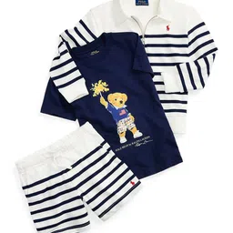 Polo Ralph Lauren Boys Multi Striped Spa Terry Cotton Quarter-Zip Sweatshirt-image-51