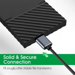 jihaan Micro B to USB C Type C Compatible with Samsung Galaxy S5 Note 50CM 3.5 inch type c to hdd hard drive disk cable image 5
