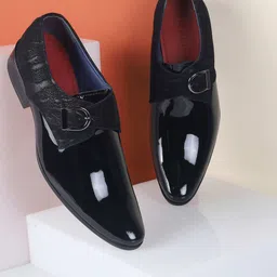 Metro Men Leather Formal Monk Shoes-image-51