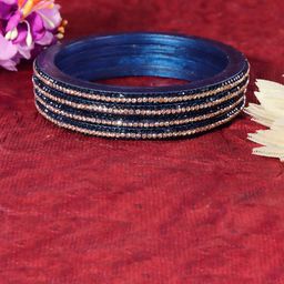 ZULKA LacSet Of 8 Zircon Diamond -Studded Bangles-image-46