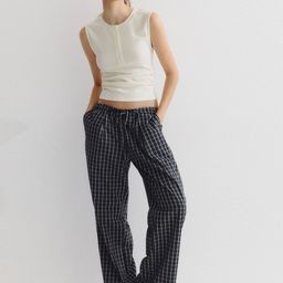 H&M Women Checked Loose Fit Easy Wash Pull-On Trousers-picture-48