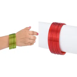 1ST TIME Set Of 24 Green Alloy Bangles-picture-12