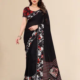 Moda Rapido Paisley Beads and Stone Printed Border Saree-image-95