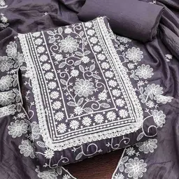 Blissta Embroidered Unstitched Dress Material-image-45