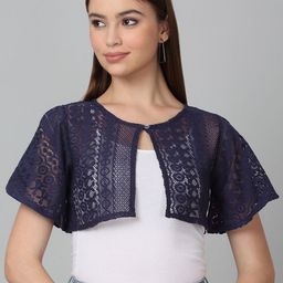 Dressitude Women Crop Button Shrug-13