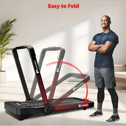 PowerMax Fitness 2 & 1 Compact Foldable Treadmill With Remote Control image 2