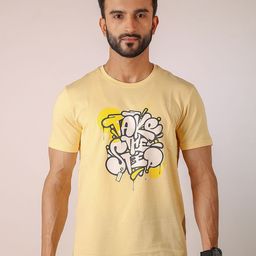 Loopers Typography Printed Round Neck Cotton T-shirt-image-83