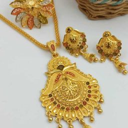 niva fashion Gold-Plated Brass Jewellery Set-image-54
