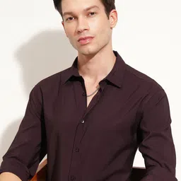 HIGHLANDER Spread Collar Slim Fit Shirt-image-16