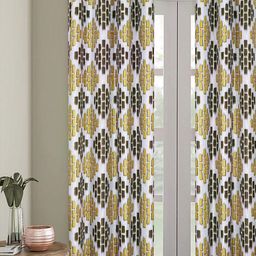 Myntra Elegant Homes White & Gold-Toned Geometric Room Darkening Door Curtain-image-21