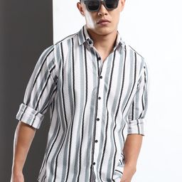 THE BEETEL HOUSE Men Striped Spread Collar Casual Shirt-picture-33
