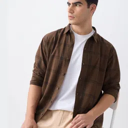 The Souled Store Checked Cotton Linen Casual Shirt-picture-31