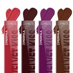 PERPAA Set Of 4 Velvet Kiss Waterproof Matte Liquid Lipstick -3.5 ml Each -Shades -1-2-3-7-image-62
