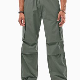 SZN Men Relaxed Fit High-Rise Flat-Front Cargos-image-5