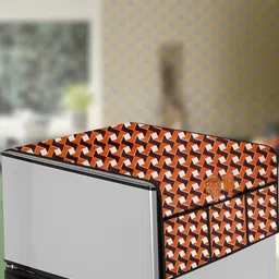 The Furnishing Tree Orange Plastic Refrigerator Cover-picture-30