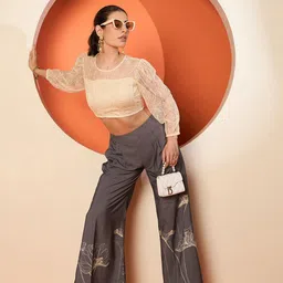 Antheaa Women Smart High-Rise Trousers-image-30