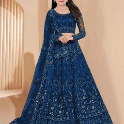 Piludi Girls Embroidered Thread Work Ready to Wear Lehenga & Blouse With Dupatta-picture-14